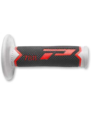 Punhos Offroad de densidade tripla 788 Closed End Preto / Cinza / Vermelho PRO GRIP PA078800ROGN