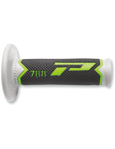 Punhos Offroad de densidade tripla 788 Closed End Preto / Cinza / Verde PRO GRIP PA078800VEGN