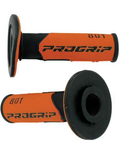 Poignées Offroad Double Density 801 Closed End Noir / Orange PRO GRIP PA080100NEAC