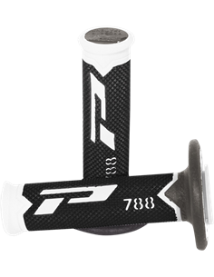 Punhos Offroad de densidade tripla 788 Closed End Branco / Preto / Azul PRO GRIP PA078800WBN