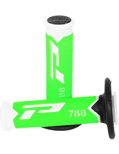 Grips Triple Density Offroad 788 Closed End White/Black/Fluo Green PRO GRIP PA078800WVFN
