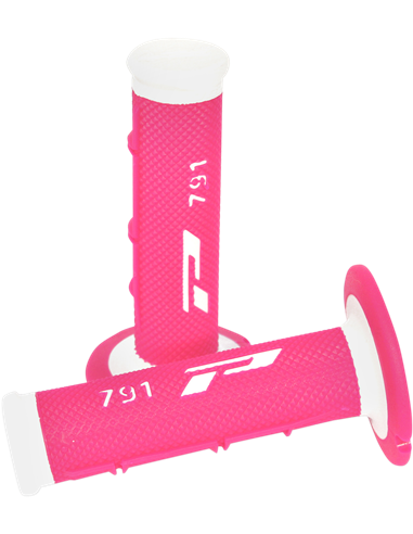 Grips Double Density Offroad 791 Closed End White/Fluo Pink PRO GRIP PA079100BIFX