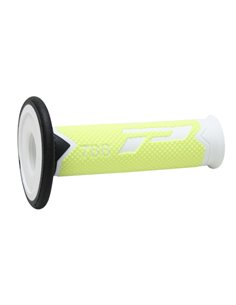 Poignées Offroad Triple Density 788 Bout fermé Blanc / Noir / Jaune Fluo PRO GRIP PA078800WGFN