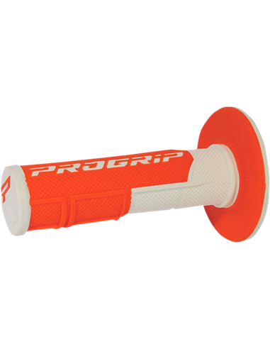 Poignées Offroad Double Density 801 Closed End White / Fluo Orange PRO GRIP PA080100BIAF
