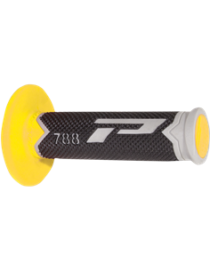 Punhos Offroad de densidade tripla 788 Fechado Cinza / Amarelo / Preto PRO GRIP PA078800TGGI