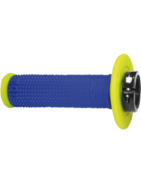 Punhos 708 Offroad Single Density Lock On Fluo Amarelo / Azul PRO GRIP PA070800GFBL