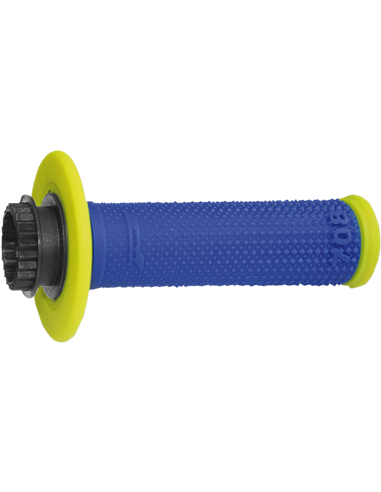Poignées 708 Offroad Single Density Lock On Fluo Yellow / Blue PRO GRIP PA070800GFBL
