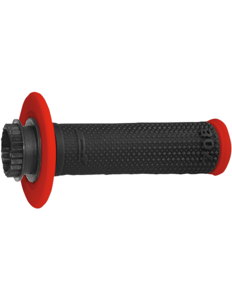 Poignées 708 Offroad Single Density Lock sur les poignées PRO GRIP rouges / noires PA070800RO02