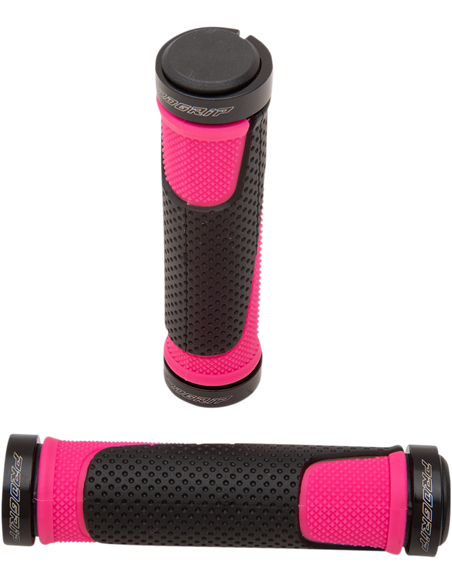 997 Atv/Mtb Lock On Double Density Grips Open End Fuchsia/Black PRO GRIP PA099722FX02