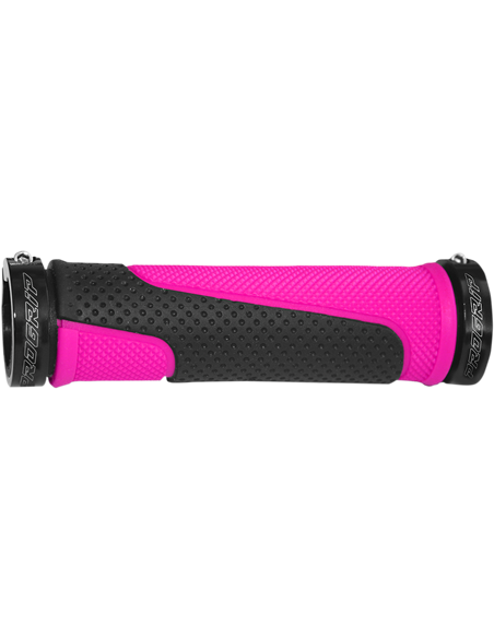 997 Atv/Mtb Lock On Double Density Grips Open End Fuchsia/Black PRO GRIP PA099722FX02
