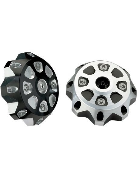 Aluminum Gas Cap Kx / Yz Bk / Sil Moose Racing Hp Dt-09-01Bs