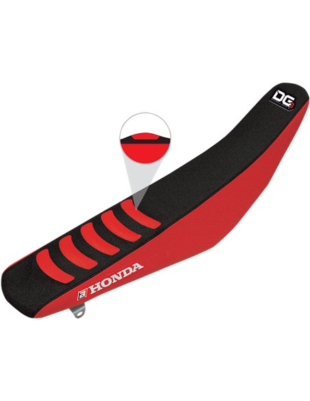 Funda de seient Blackbird Doble adherència 3 Honda negre / vermell 1134H