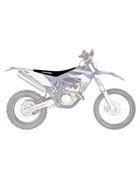 Tampa de assento com garra dupla 3 preta / azul Blackbird Racing 1E00H