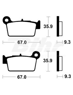 Brake pads set Tecnium MO290 Sintered
