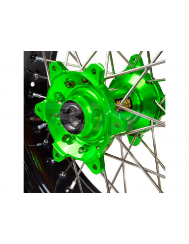 Haan Wheels roue complète jante noire 17-5.00 moyeu vert 1 26009/3/7