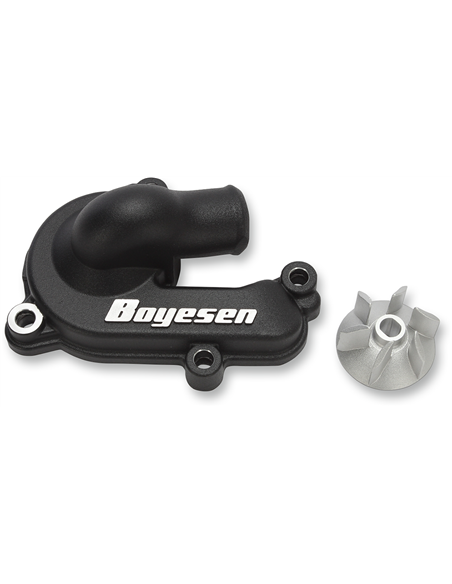 Kit de tapa i hèlix de bomba d'aigua Supercooler Boyesen alumini negre WPK44AB