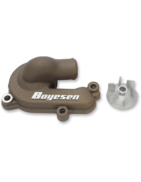 Kit de hélice e tampa da bomba de água Boyesen Aluminum gold Supercooler WPK44AM