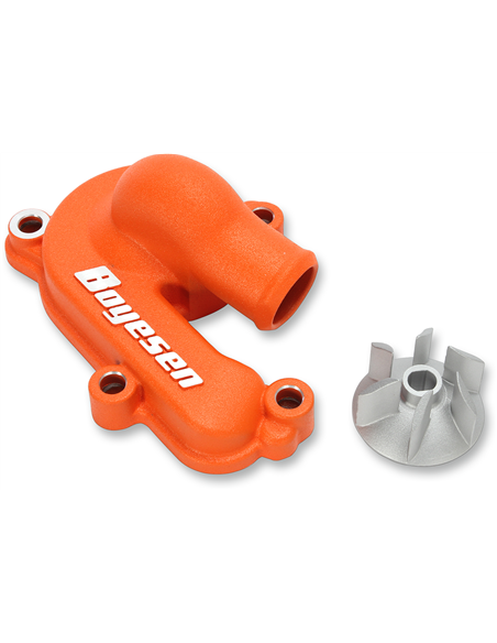 Boyesen Blue Supercooler Kit d'hélice et de capuchon de pompe à eau ALUMINUM ORANGE WPK44AO