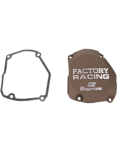 Tapa de encendido de aluminio Boyesen Factory Racing color magnesio SC-21CM