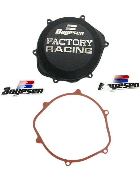Tapa de embrague Boyesen Factory Racing color negro CC-06B