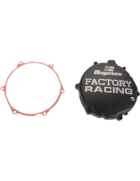 CLUTCH COVER FACTORY RACING  ALUMINUM REPLACEMENT BLACK BOYESEN CC-12CB