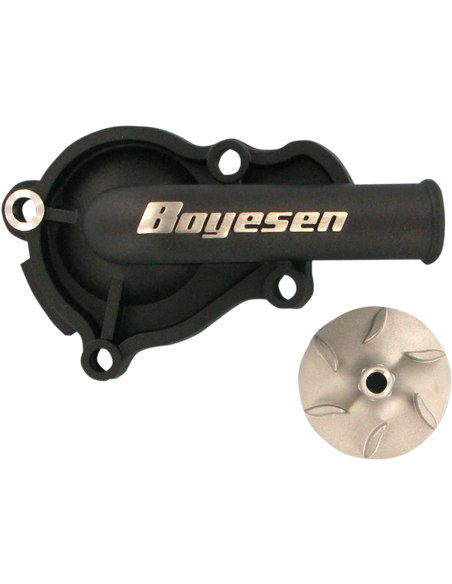 WATER PUMP COVER & IMPELLER KIT SUPERCOOLER ALUMINUM BLACK BOYESEN WPK-06B