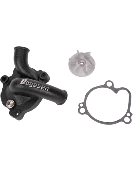 Kit de tapa i hèlix de bomba d'aigua Supercooler Boyesen alumini negre WPK-12B