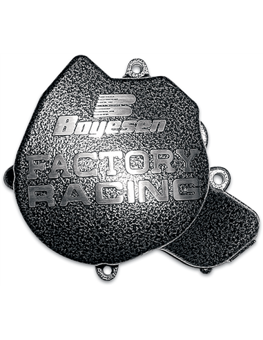 IGNITION COVER FACTORY RACING  ALUMINUM REPLACEMENT SILVER | BLACK BOYESEN SC-44