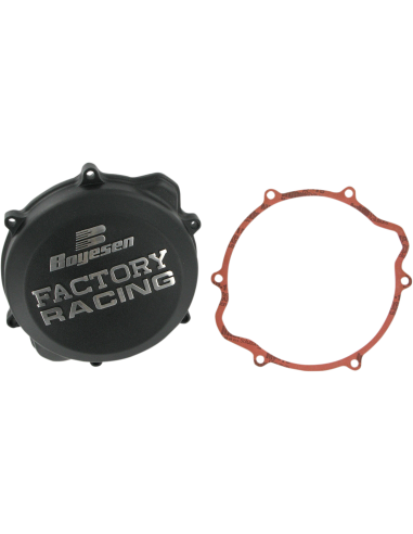 Tapa de embrague Boyesen Factory Racing color negro CC-06XB