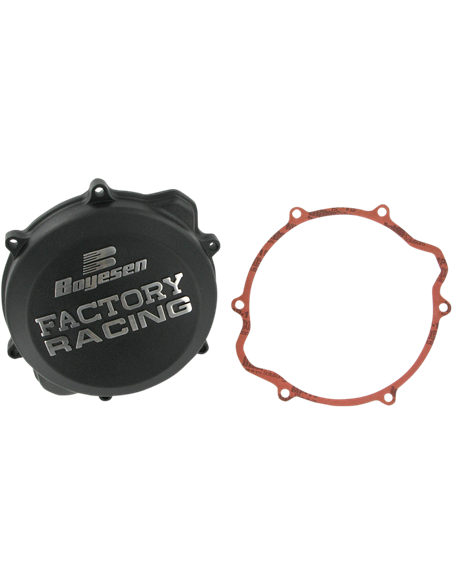 Tapa de embrague Boyesen Factory Racing color negro CC-06XB
