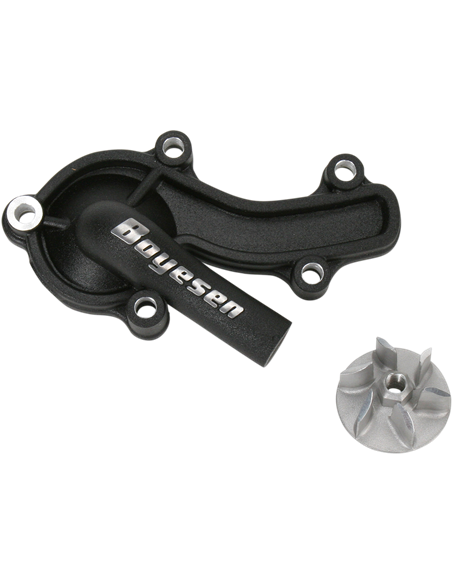 Kit de hélice e tampa da bomba de água Boyesen Aluminum Black Supercooler WPK-09B