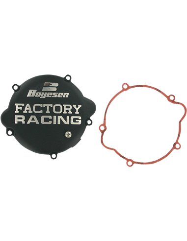 Tapa de embrague Boyesen Factory Racing color negro CC-46B