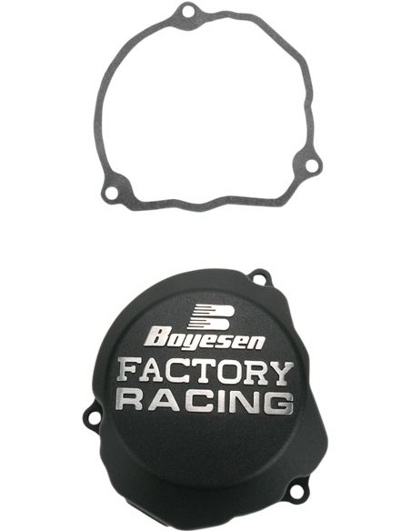 IGNITION COVER FACTORY RACING  ALUMINUM REPLACEMENT BLACK BOYESEN SC-46B