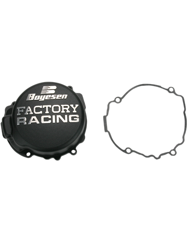 Tapa de encendido de aluminio Boyesen Factory Racing color negro SC-41B