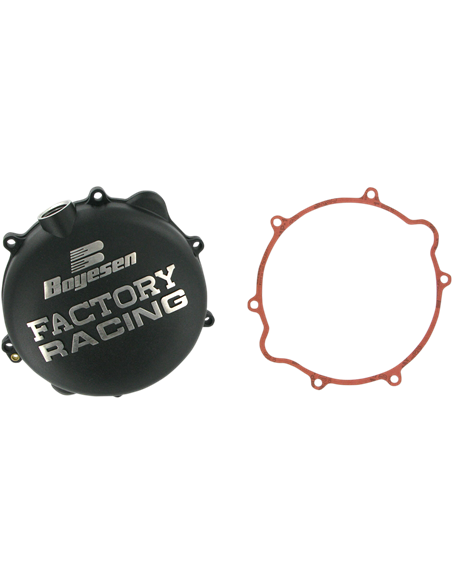 Tapa de embrague Boyesen Factory Racing color negro CC-42B