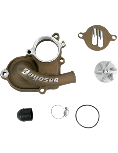 Kit de hélice e tampa da bomba de água Boyesen Aluminum Magnesium Supercooler WPK-26AM