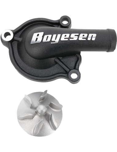 WATER PUMP COVER & IMPELLER KIT SUPERCOOLER ALUMINUM BLACK BOYESEN WPK06AB