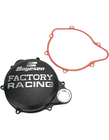 Coberta d'embragatge FACTORY RACING alumini negre CC-07AB