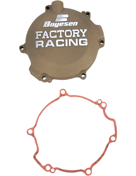 Tapa de embrague Boyesen Factory Racing color magnesio CC-10M