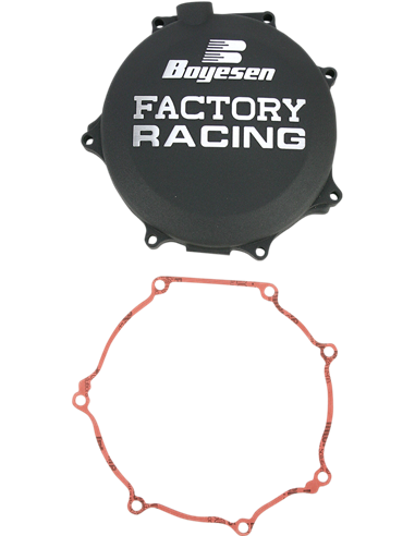 Coberta d'embragatge FACTORY RACING alumini negre CC-18B