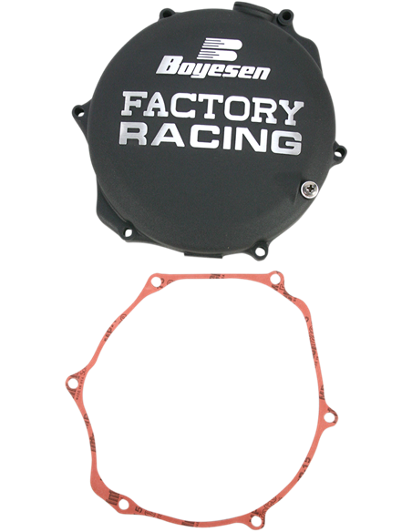 Coberta d'embragatge FACTORY RACING alumini negre CC-26AB