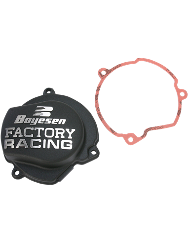 IGNITION COVER FACTORY RACING  ALUMINUM REPLACEMENT POWDER-COATED BLACK BOYESEN SC-40AB