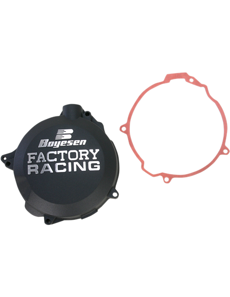 Coberta d'embragatge FACTORY RACING Powder-Coated negre CC-41B
