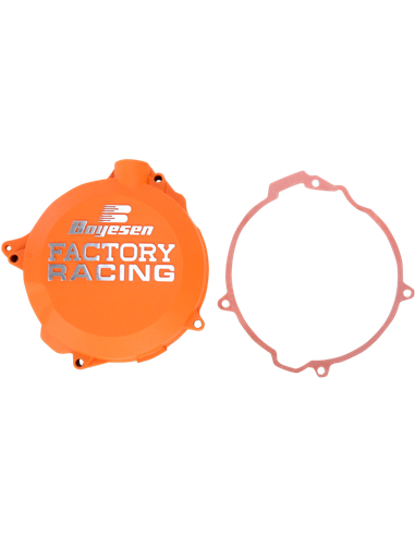 CLUTCH COVER FACTORY RACING  ALUMINUM REPLACEMENT POWDER-COATED ORANGE BOYESEN CC-41O