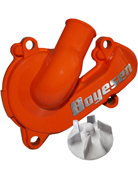 WATER PUMP COVER & IMPELLER KIT SUPERCOOLER ALUMINUM ORANGE BOYESEN WPK-44O