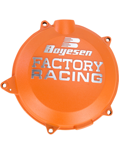 CLUTCH COVER FACTORY RACING  ALUMINUM REPLACEMENT POWDER-COATED ORANGE BOYESEN CC-45O