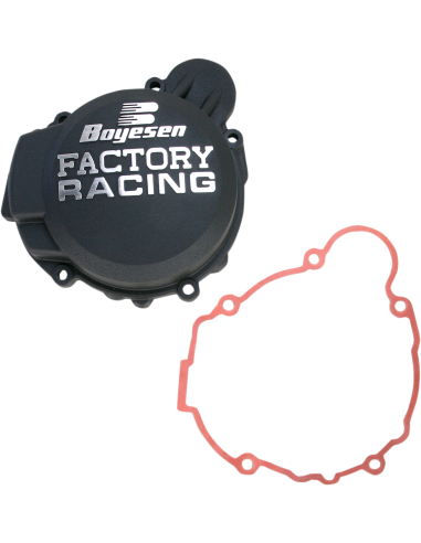 Bouchon d'allumage en aluminium Boyesen Factory Racing Powder-Coated noir SC-41AB