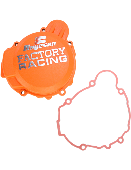 Tapa d'encesa d'alumini Boyesen Factory Racing Powder-coated taronja SC-41AO