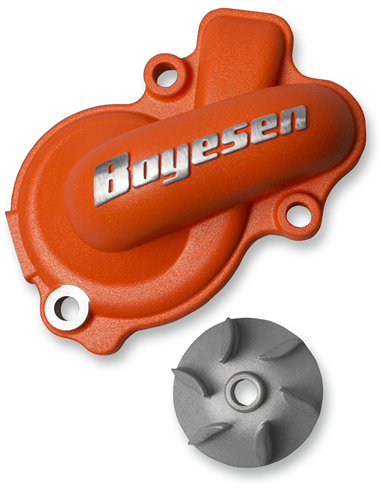 Boyesen Blue Supercooler Kit d'hélice et de capuchon de pompe à eau ALUMINUM ORANGE WPK-45O