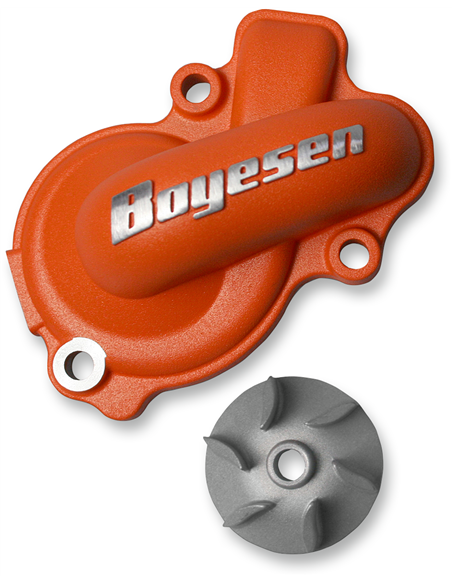 Boyesen Blue Supercooler Kit d'hélice et de capuchon de pompe à eau ALUMINUM ORANGE WPK-45O